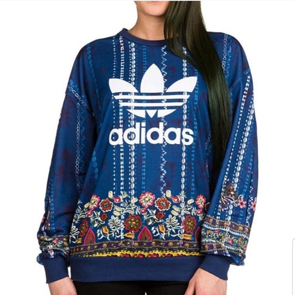 Adidas Floral Pullover Crew Neck 